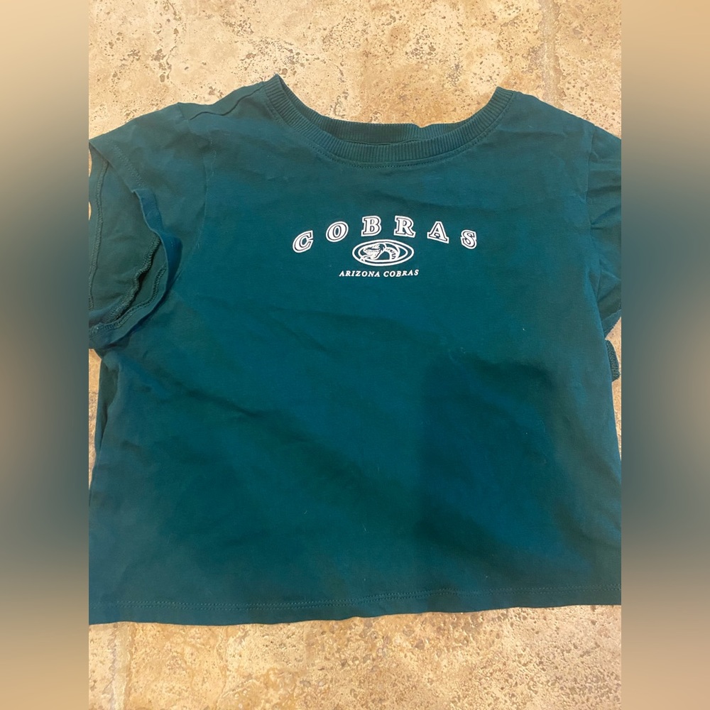 green graphic t-shirt